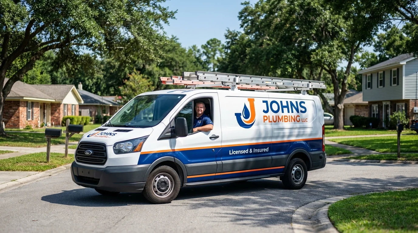 Johns Plumbing LLC service van in Rittman, OH