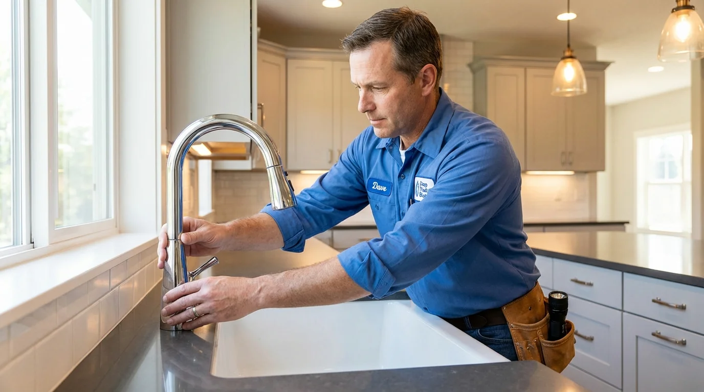 Kitchen faucet installation by Johns Plumbing LLC in Rittman